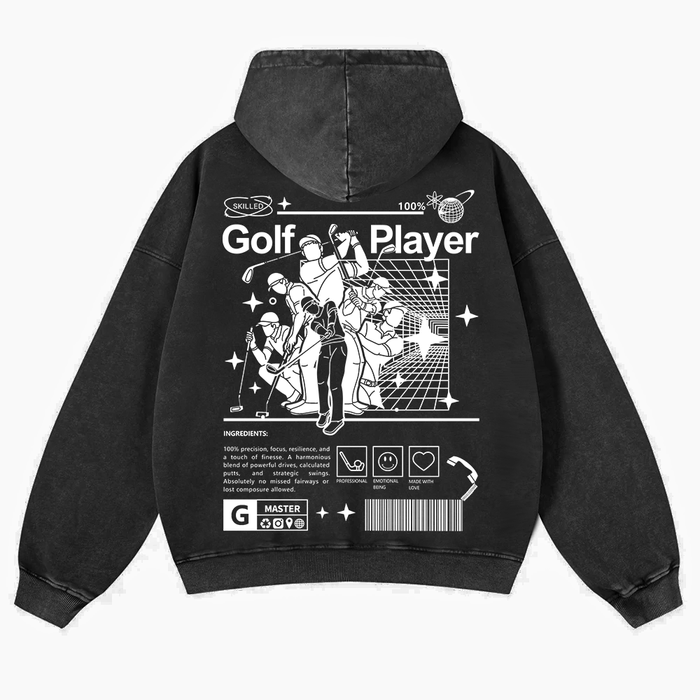 Golf Player Washed Hoodie wearishow