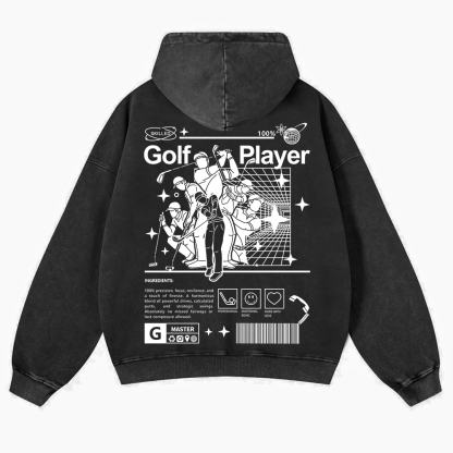 Golf Player Washed Hoodie wearishow