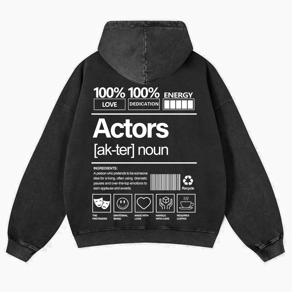 Actors  Washed Hoodie wearishow