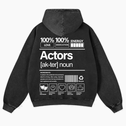 Actors  Washed Hoodie wearishow