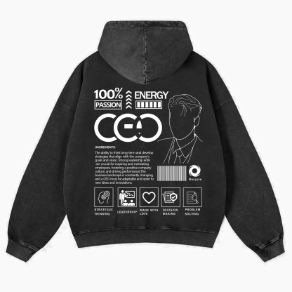 CEO  Unisex Fit Vintage Washed Hoodie