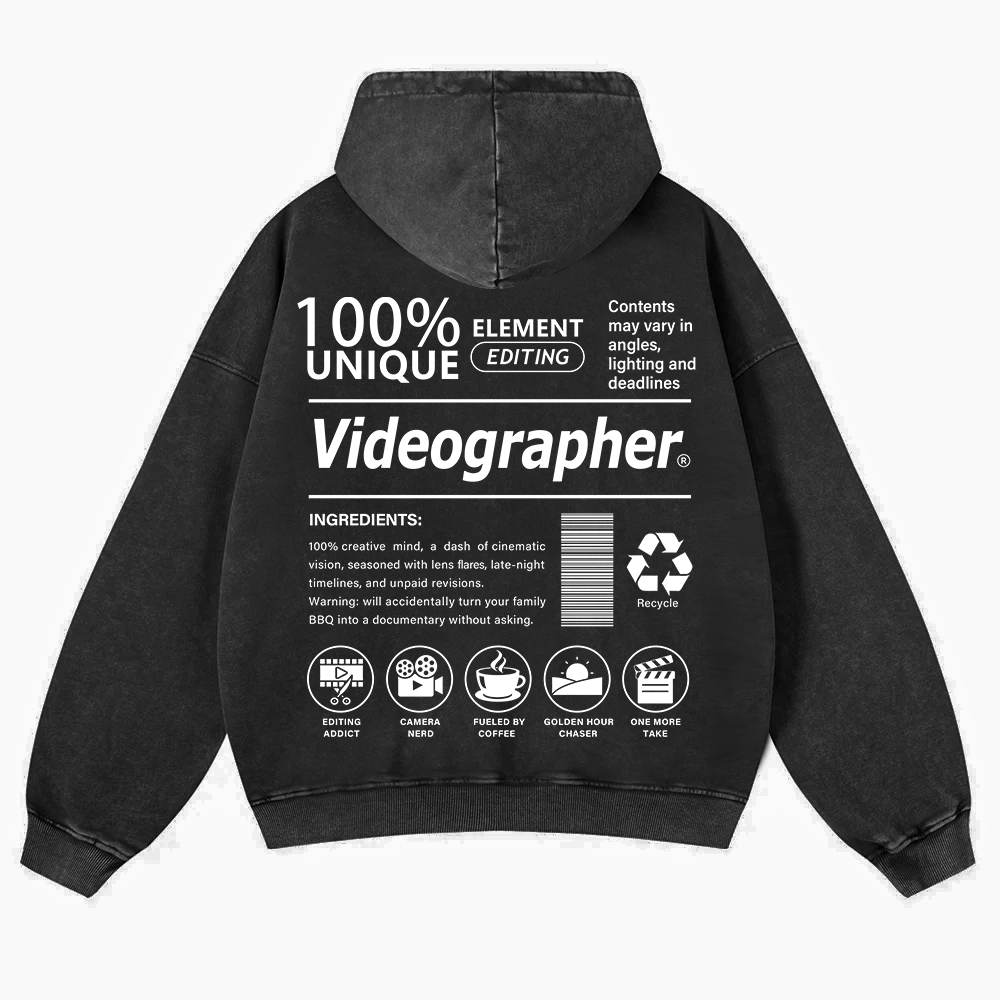 Videographer Washed Hoodie wearishow