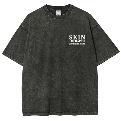 Esthetician Addcustom QR Code Name Unisex Fit Washed T-Shirt