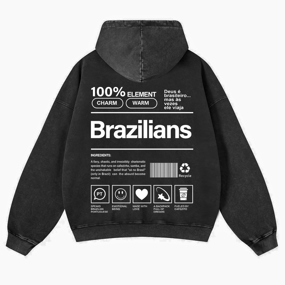 Brazilians Unisex Fit  Washed Hoodie wearishow