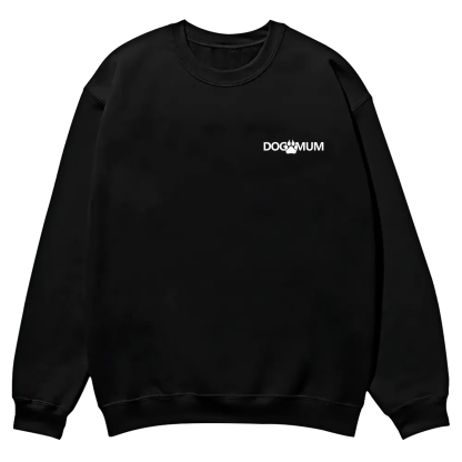 Dog Mum  Addcustom QR Code Name Unisex Casual Crewneck Sweatshirt