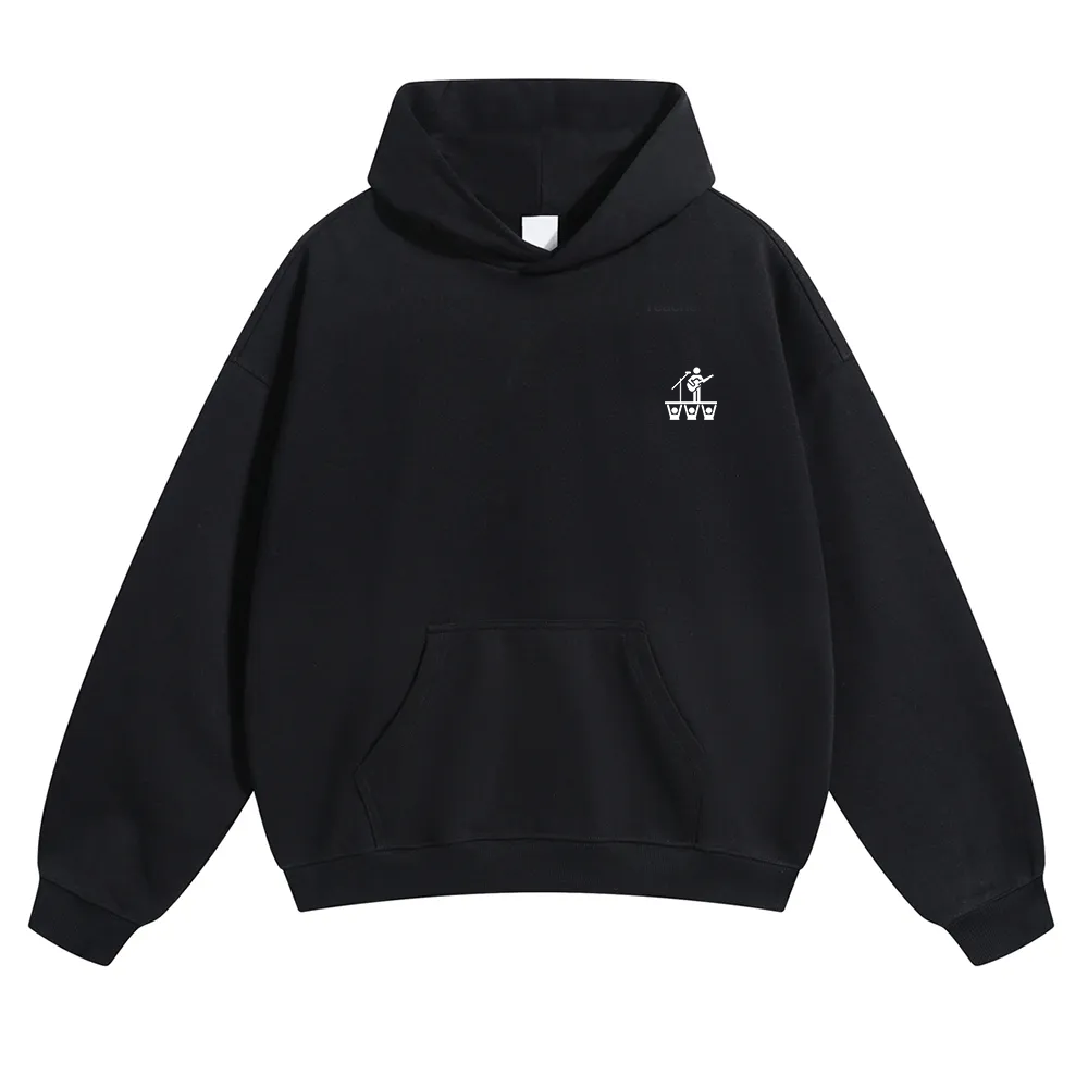 Festival Goer Solid Color Hoodie wearishow