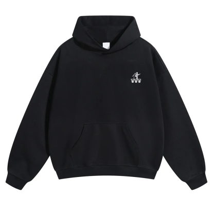 Festival Goer Solid Color Hoodie wearishow