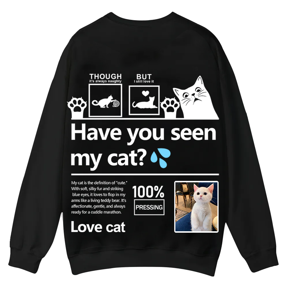 Cat Trick Customized Unisex Casual Crewneck Sweatshirt wearishow