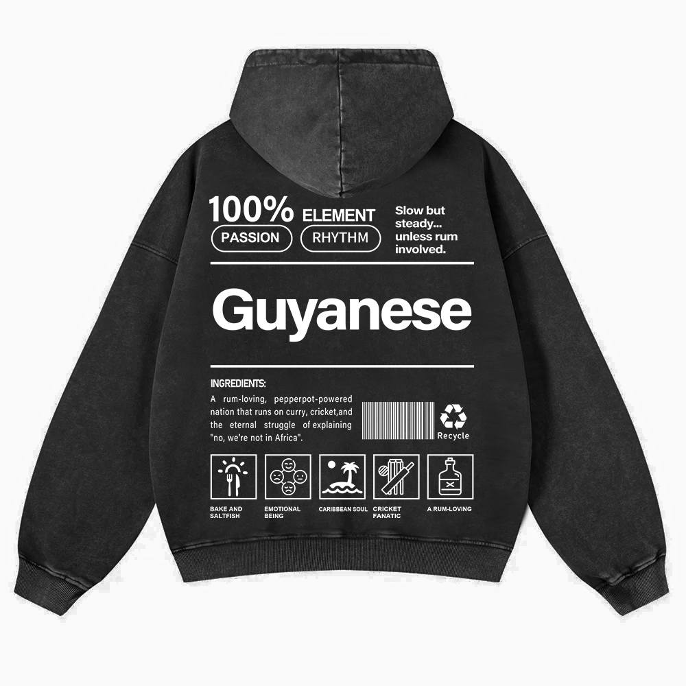 Guyanese Unisex Fit  Washed Hoodie wearishow