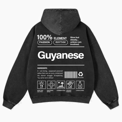Guyanese Unisex Fit  Washed Hoodie wearishow