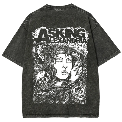 Unisex Vintage Asking Alexandria Band t-Shirt