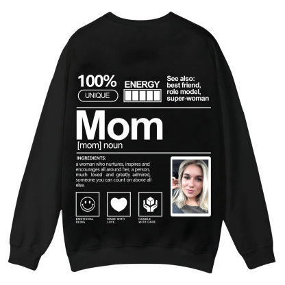 Addcustom  Photo Mom Casual Crewneck Sweatshirt