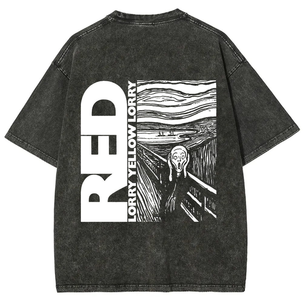Unisex Vintage  Red Lorry Yellow Lorry Band t-Shirt