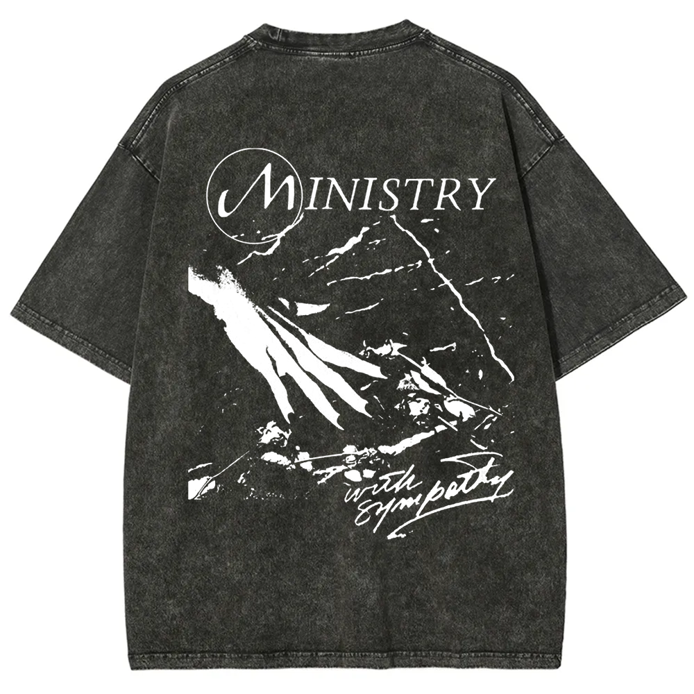 Unisex Vintage  Ministry Band With Sympathy Music   t-Shirt