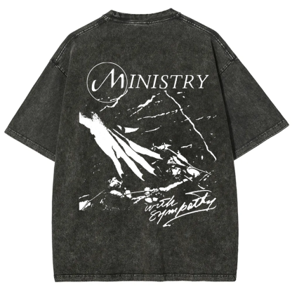 Unisex Vintage  Ministry Band With Sympathy Music   t-Shirt
