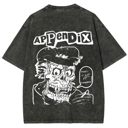 Unisex Vintage Appendix Rock Band  t-Shirt