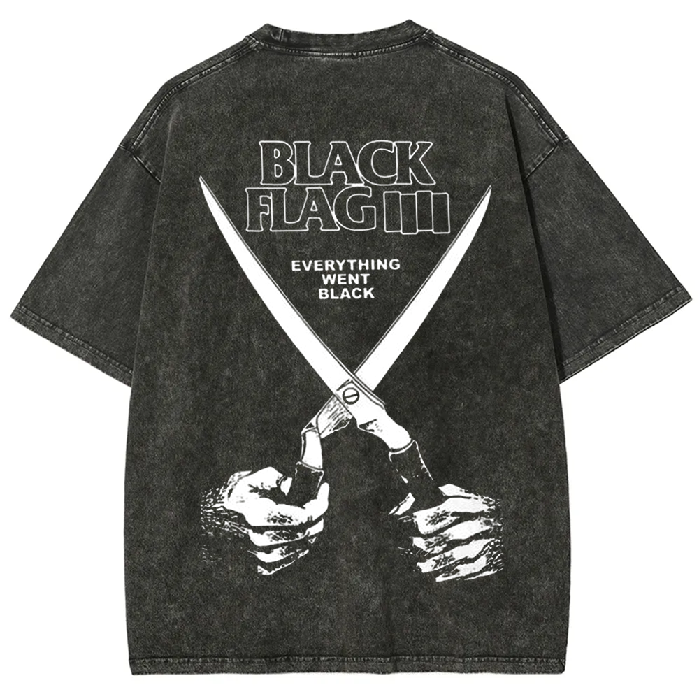 Unisex Vintage Black Flag Rock Band t-Shirt