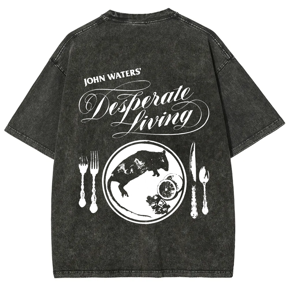 Unisex Vintage  Desperate Living Horror Movie t-Shirt