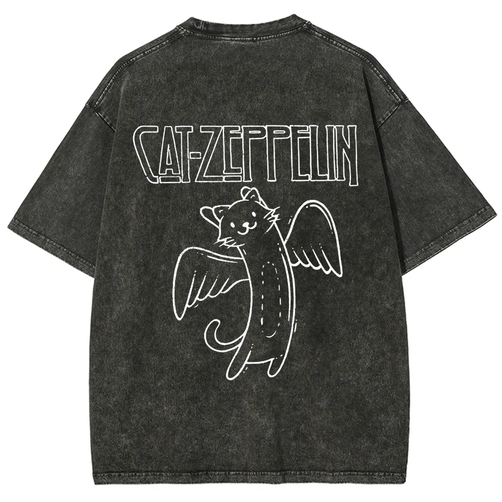 Unisex Vintage Cat Zeppelin t-Shirt