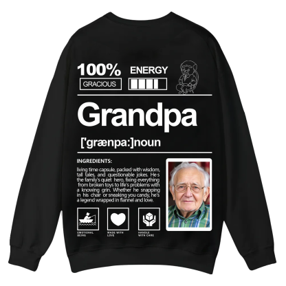 Addcustom  Photo family Casual Crewneck Sweatshirt