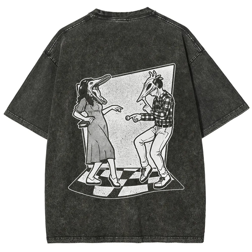 Unisex Vintage Ghost Couple Dance Beetlejuice  t-Shirt