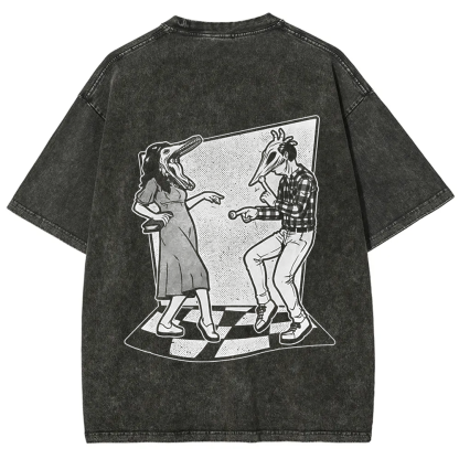 Unisex Vintage Ghost Couple Dance Beetlejuice  t-Shirt
