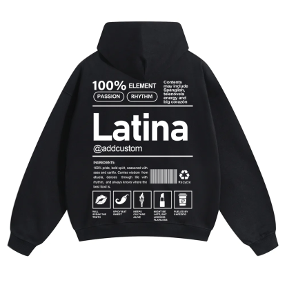 Latina Addcustom Unisex Fit Color Hoodie wearishow