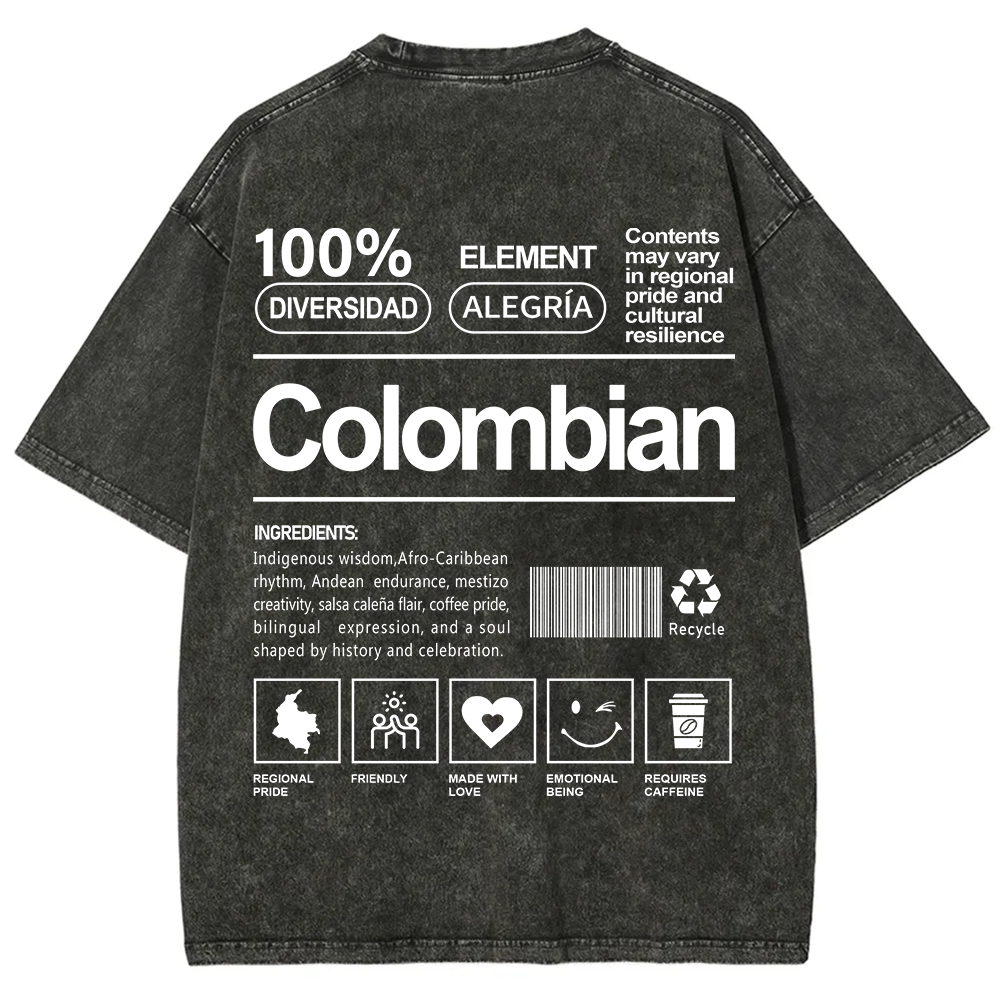Colombian Unisex Fit  Washed T-Shirt