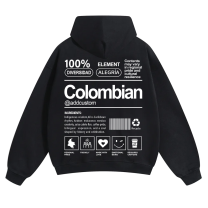 Colombian Addcustom Unisex Fit Color Hoodie wearishow