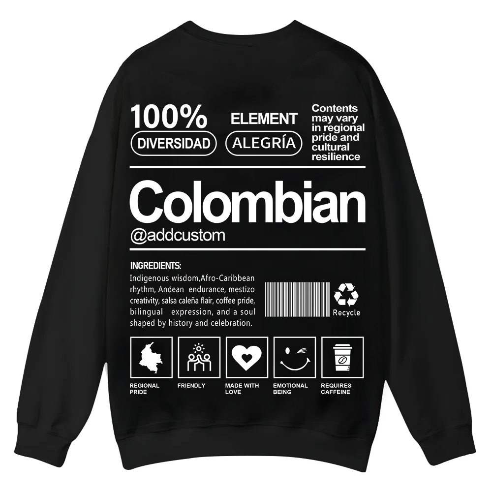 Colombian Addcustom Unisex Fit  Casual Crewneck Sweatshirt wearishow