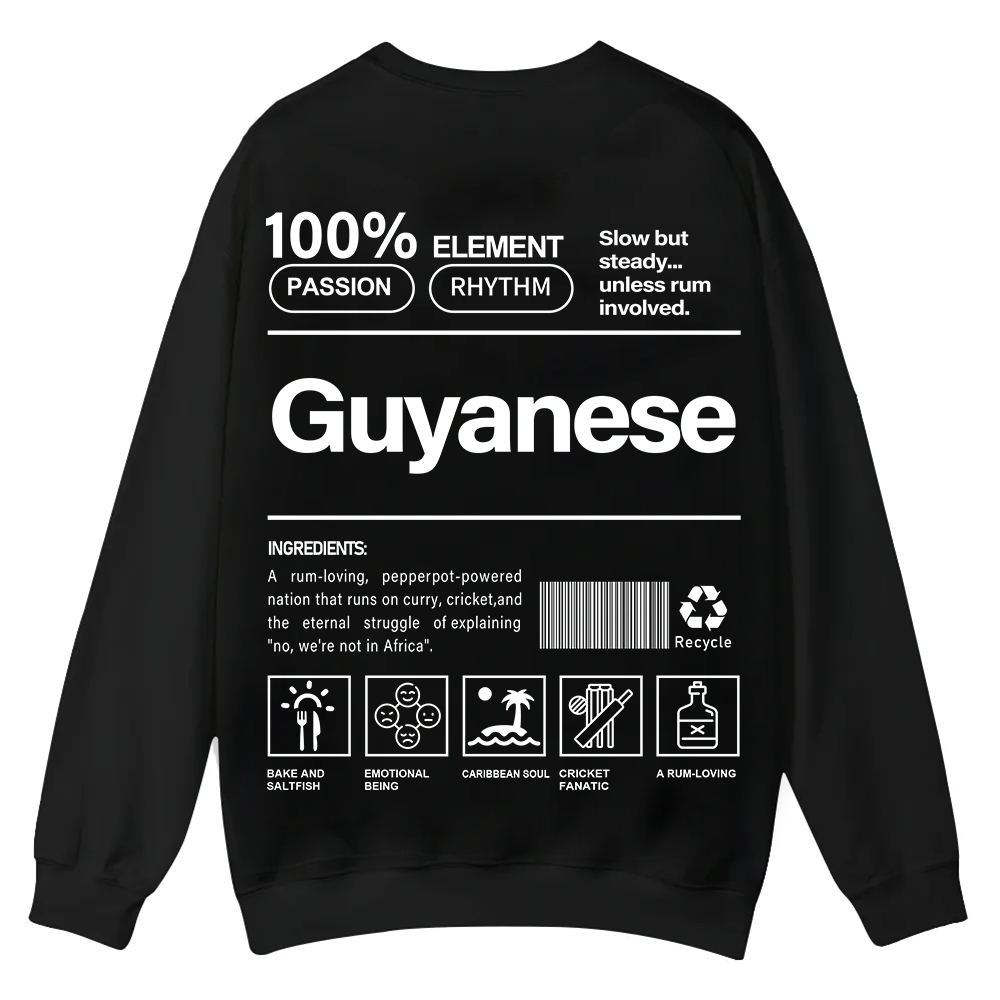 Guyanese Unisex Fit  Casual Crewneck Sweatshirt wearishow