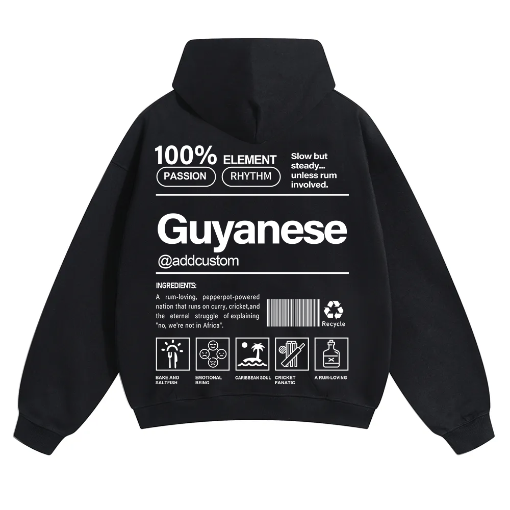 Guyanese Addcustom Unisex Fit Color Hoodie wearishow