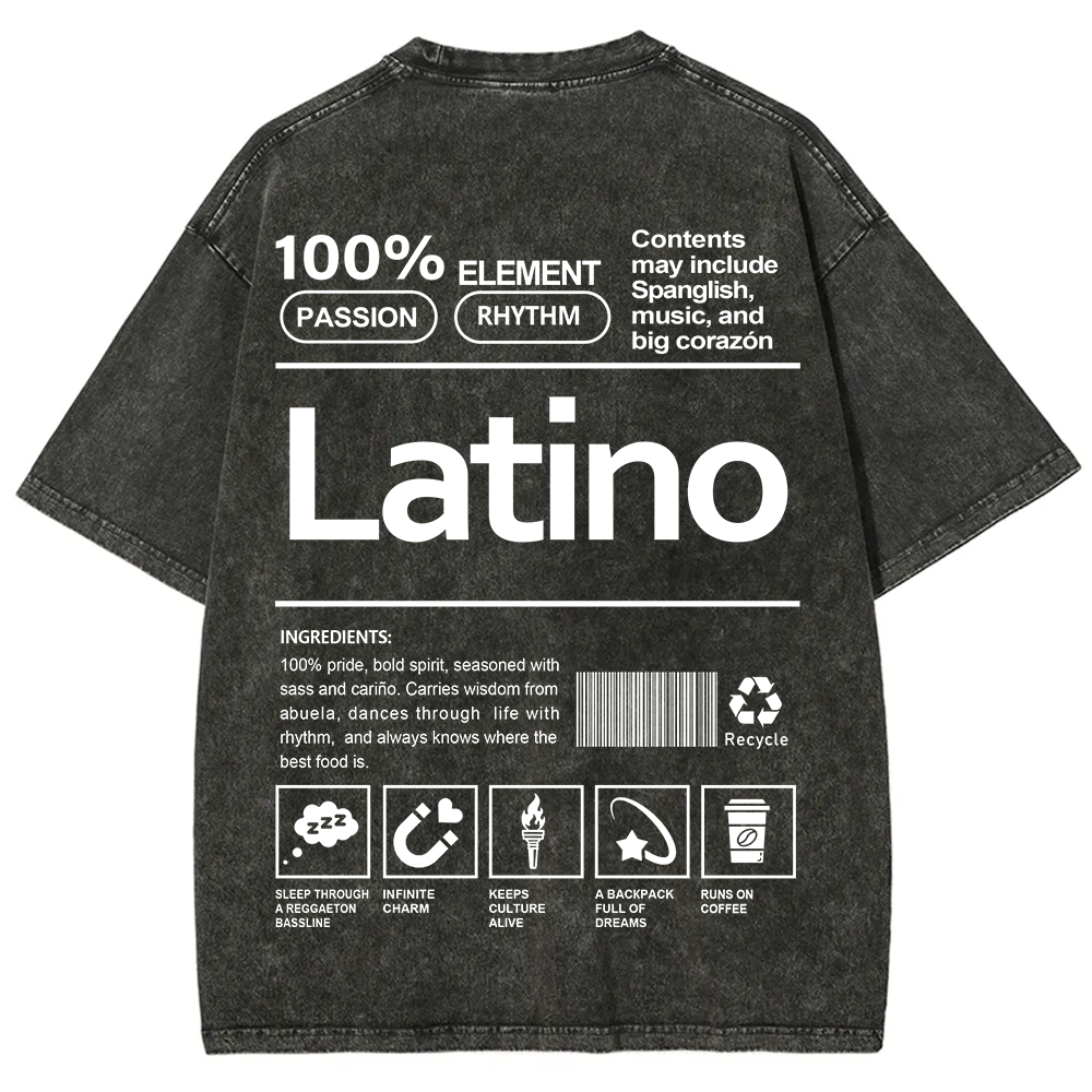 Latino Unisex Fit  Washed T-Shirt