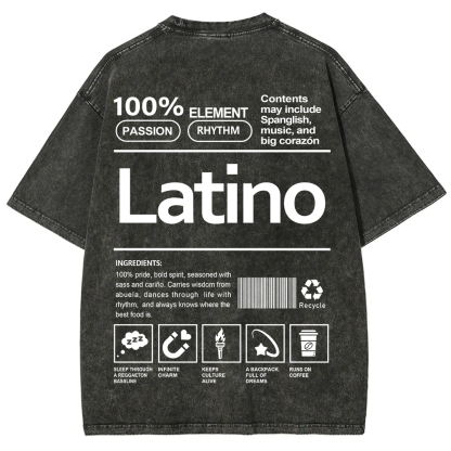 Latino Unisex Fit  Washed T-Shirt