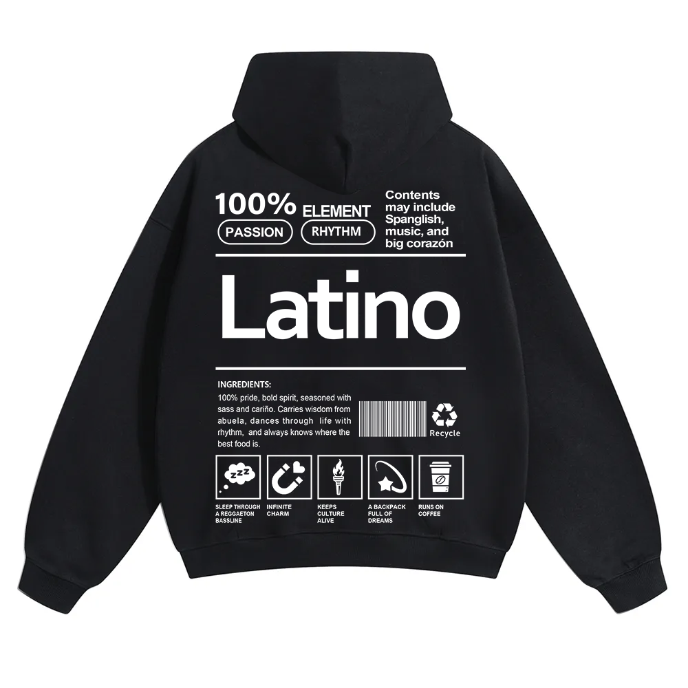 Latino Unisex Fit Color Hoodie wearishow