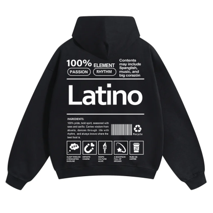 Latino Unisex Fit Color Hoodie wearishow