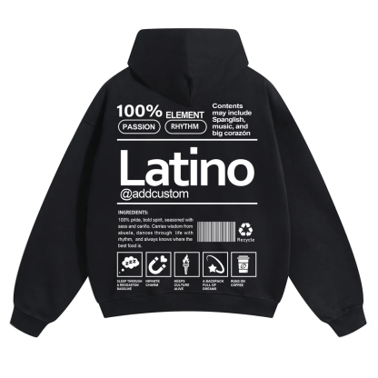 Latino Addcustom Unisex Fit Color Hoodie wearishow