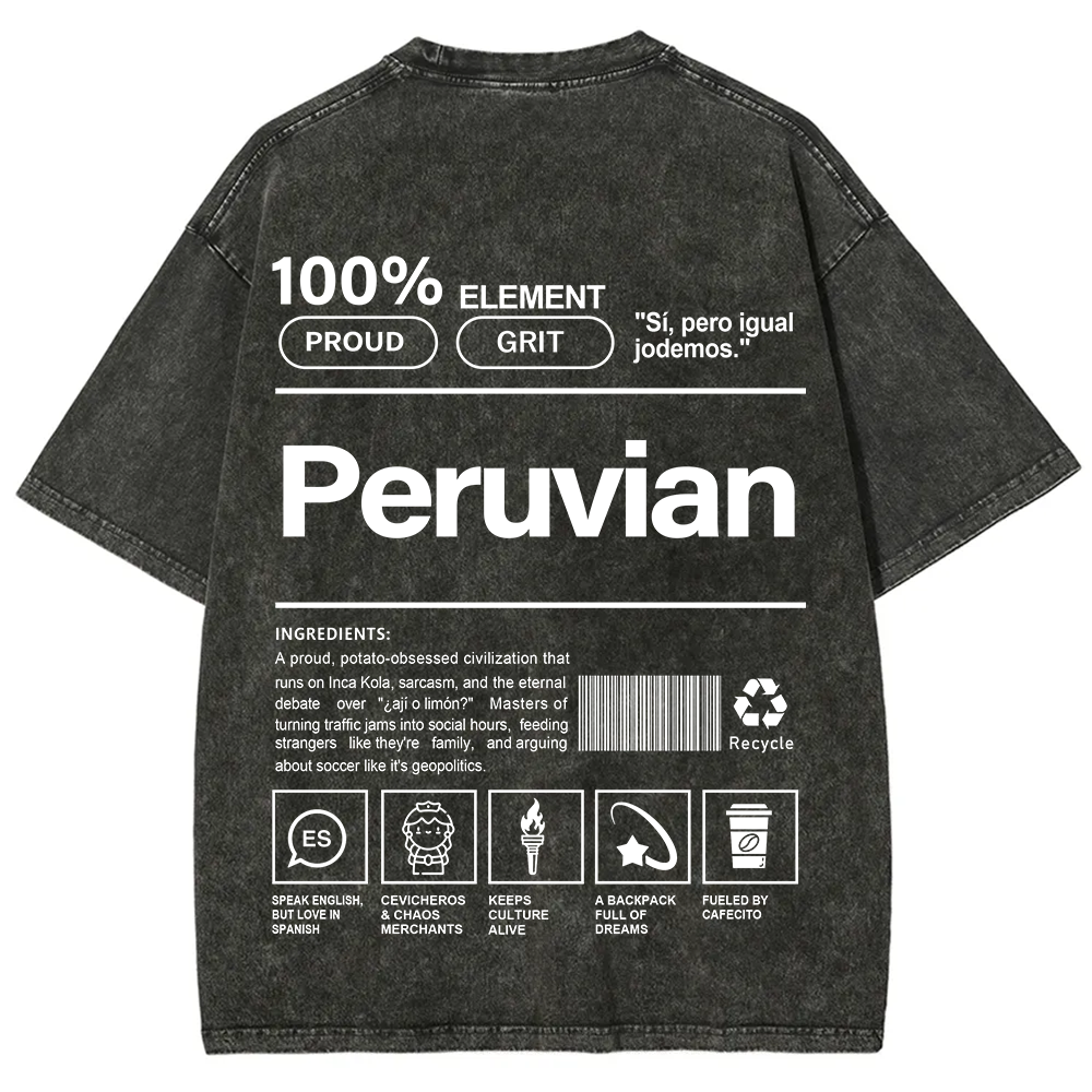 Peruvian Unisex Fit  Washed T-Shirt