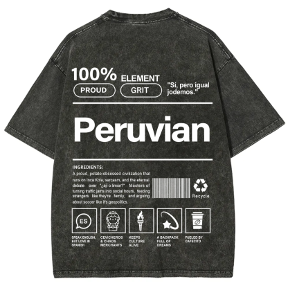 Peruvian Unisex Fit  Washed T-Shirt