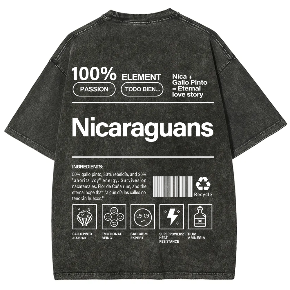 Nicaraguans Unisex Fit  Washed T-Shirt