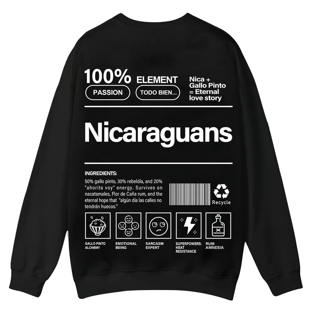 Nicaraguans Unisex Fit  Casual Crewneck Sweatshirt wearishow