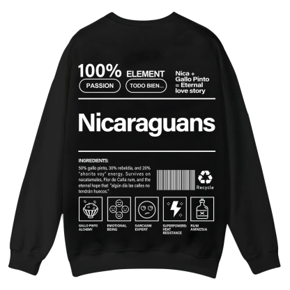 Nicaraguans Unisex Fit  Casual Crewneck Sweatshirt wearishow