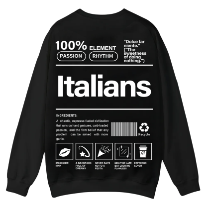Italians Unisex Fit  Casual Crewneck Sweatshirt wearishow