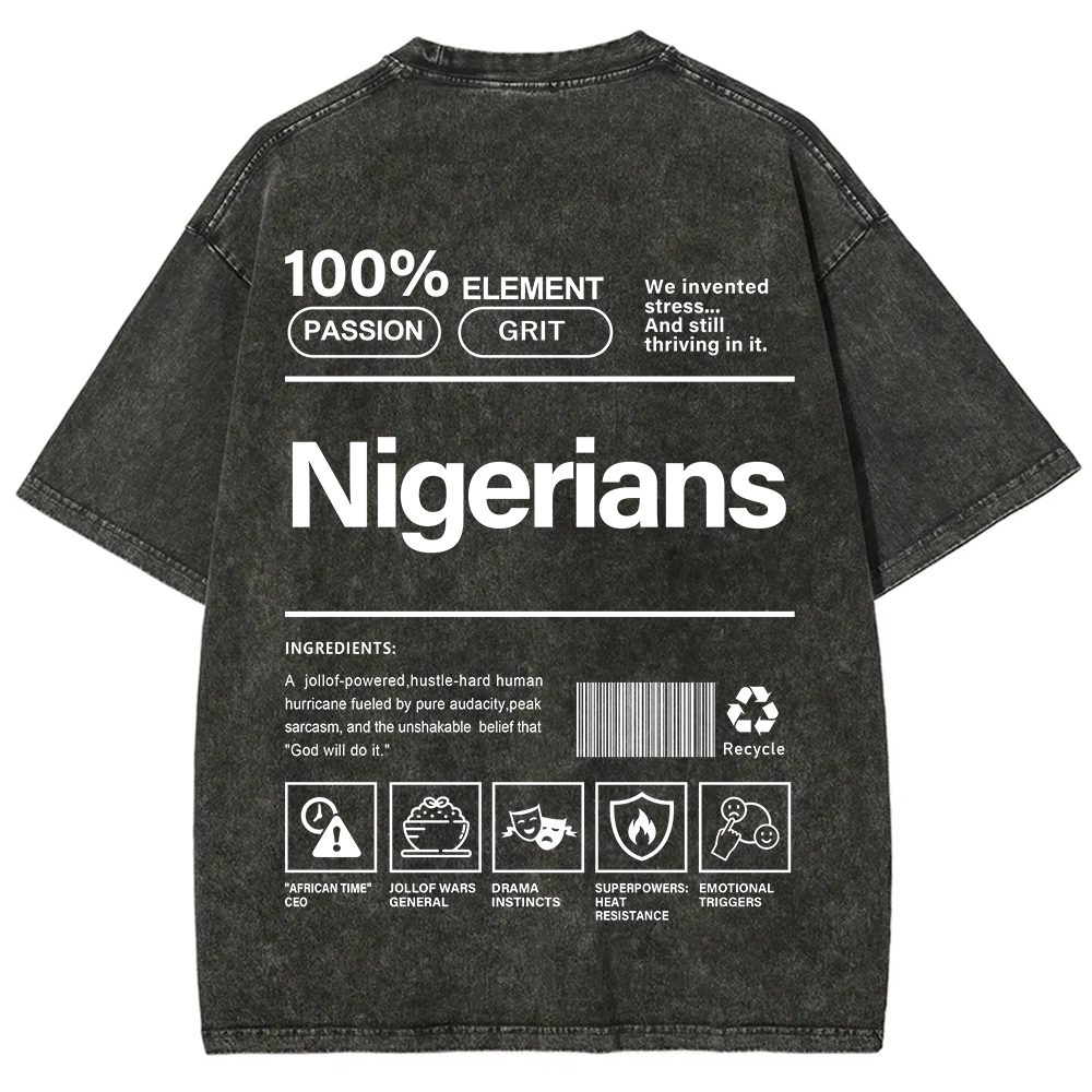 Nigerians Unisex Fit  Washed T-Shirt