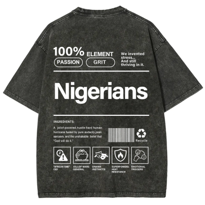 Nigerians Unisex Fit  Washed T-Shirt