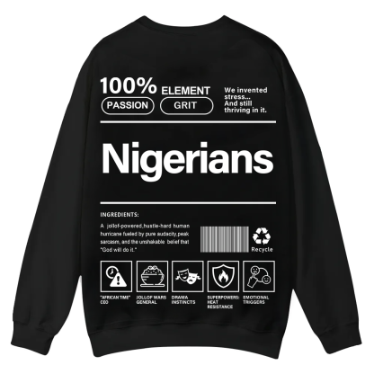 Nigerians Unisex Fit  Casual Crewneck Sweatshirt wearishow