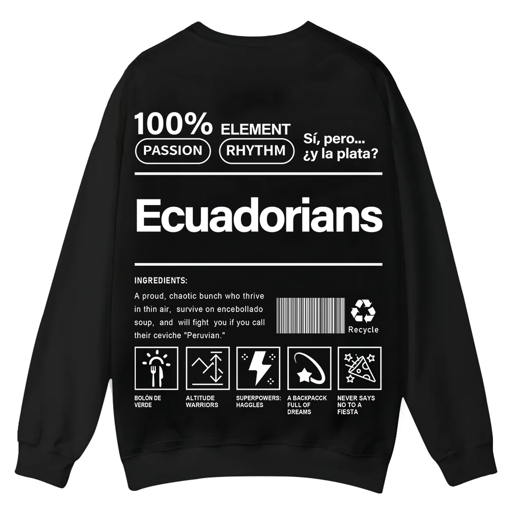 Ecuadorians Unisex Fit  Casual Crewneck Sweatshirt wearishow