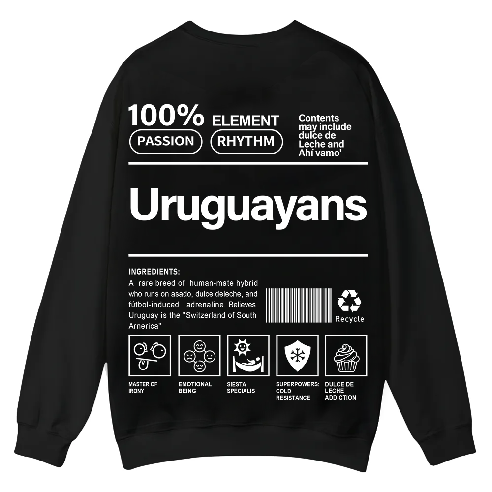 Uruguayans Unisex Fit  Casual Crewneck Sweatshirt wearishow