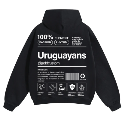 Uruguayans Addcustom Unisex Fit Color Hoodie wearishow
