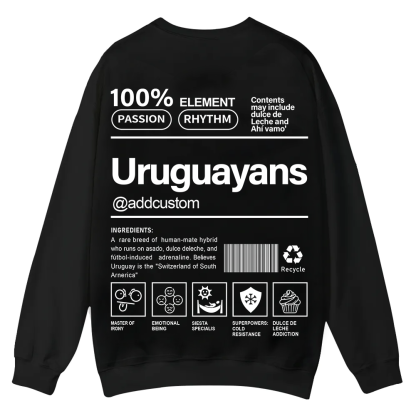 Uruguayans Addcustom Unisex Fit  Casual Crewneck Sweatshirt wearishow